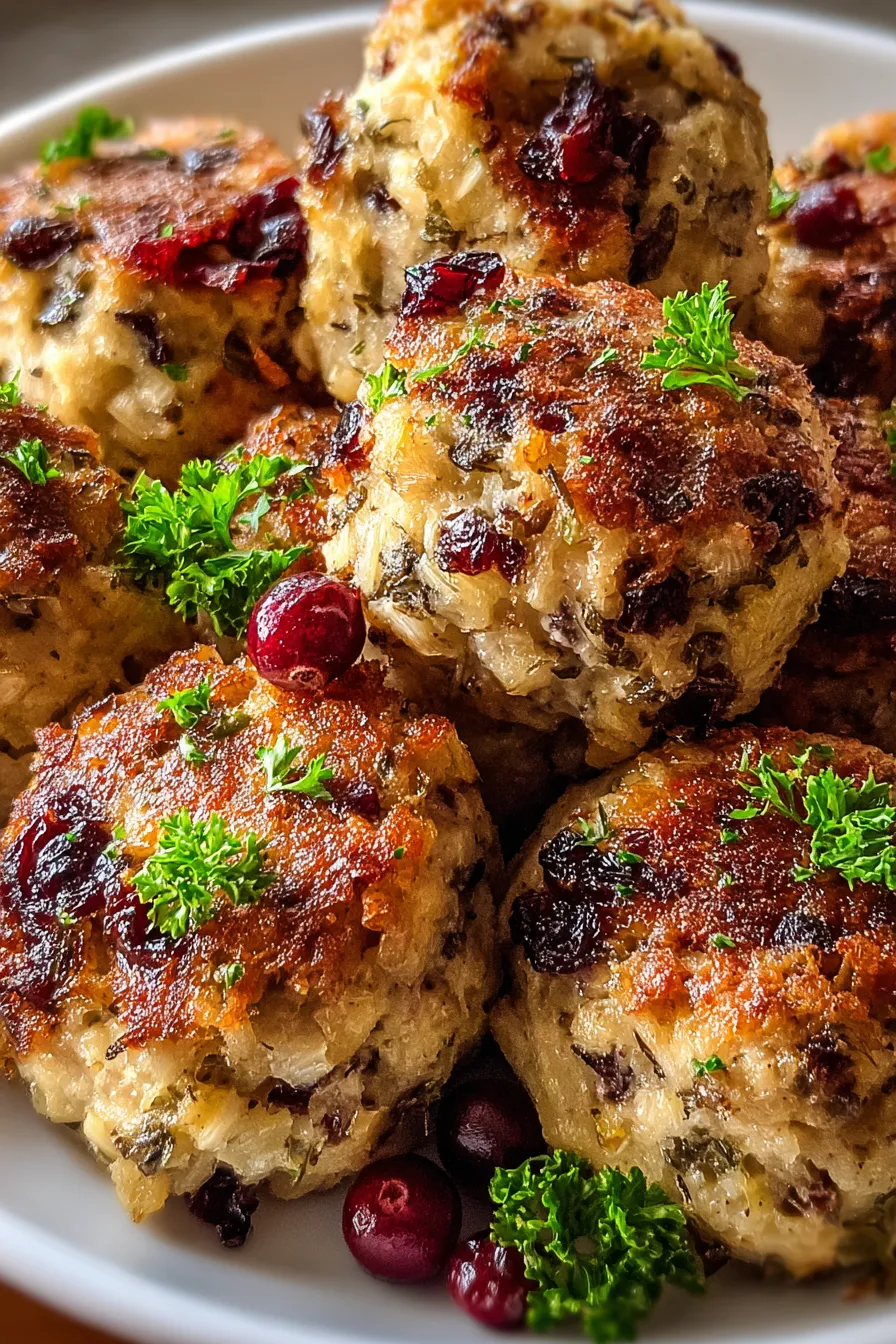 Cranberry Turkey Stuffing Balls – Twix Recipes