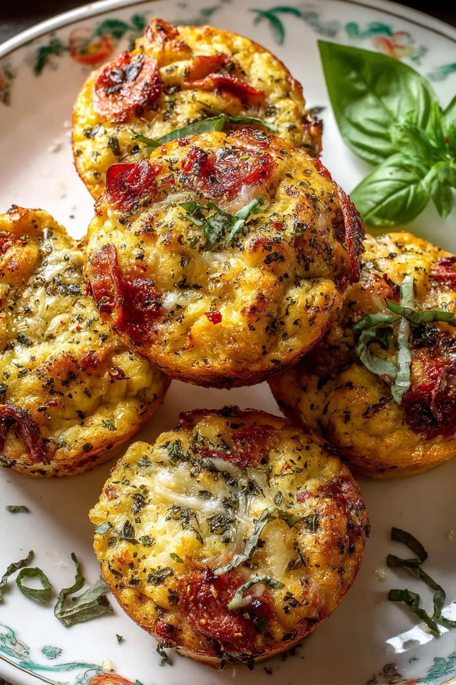 Savory Herb-Crusted Italian Pizza Muffins – Twix Recipes